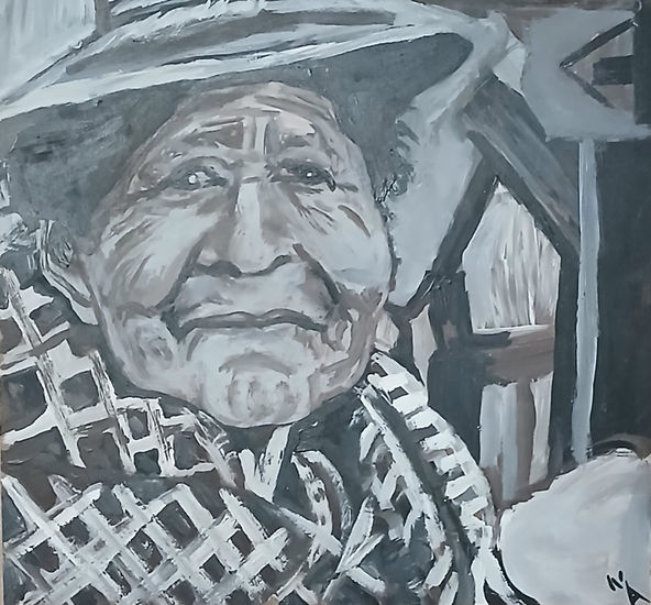 MUJER NATIVA Acrílico Tabla Retrato