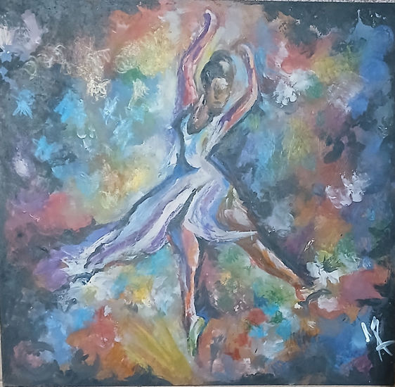 BAILARINA HOMENAJE A LEONID AFREMOV Acrílico Tabla Figura