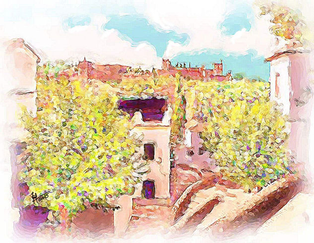 Carril de las Tomasas (Granada) Acrylic Paper Landscaping