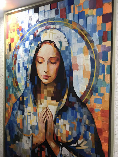 Luz de Fé Acrylic Canvas Portrait
