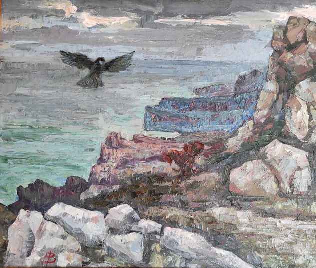 Пространство под вороном Oil Card Marine Painting