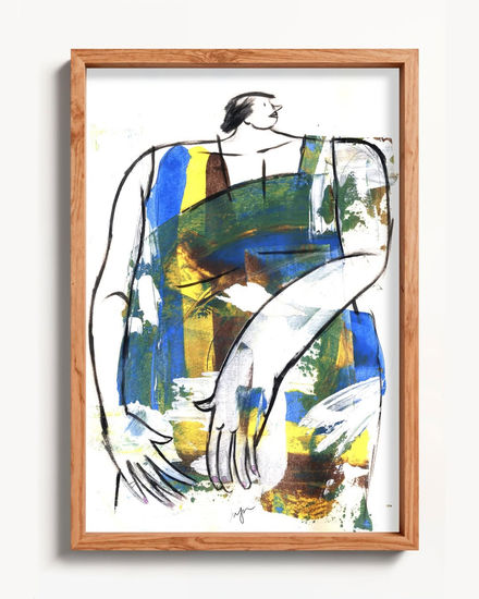 Sobras I Mixed media Paper Figure Painting