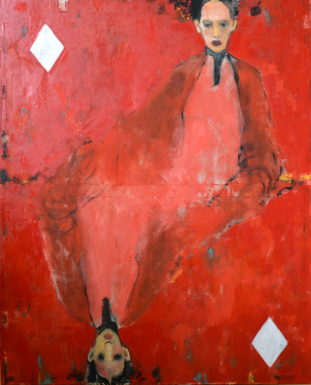 The Card Media Mixta Lienzo Figura