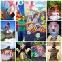 ESTILO FIGURATISMO CICLÓNICO; JOHNNNY MCDONALD PINTOR HONDUREÑO