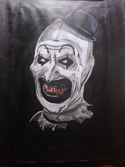 Arti the clown Acrylic Paper Portrait