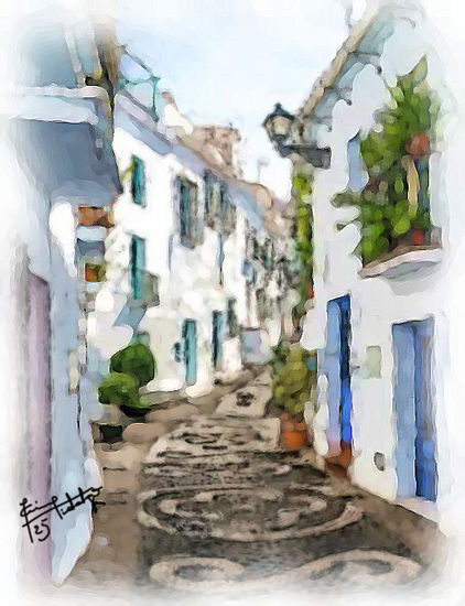 Calle de Nerja Acrylic Paper Landscaping