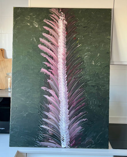 Fuerza Acrylic Canvas Floral Painting