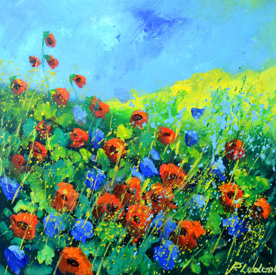 Red poppies Oil Canvas Floral Painting