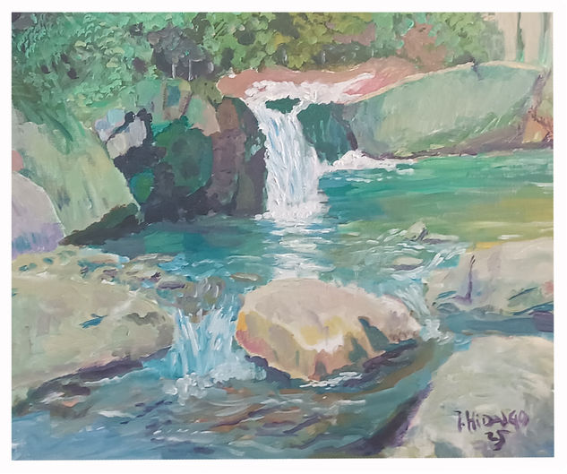 Charca Verde (La Pedriza) rio Manzanares Oil Canvas Landscaping