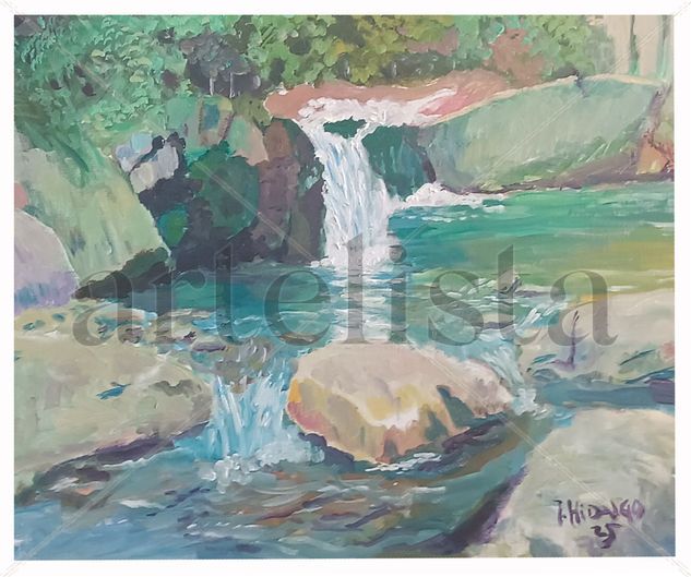 Charca Verde (La Pedriza) rio Manzanares Oil Canvas Landscaping