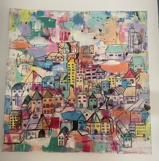 Ciudad de juguete Ink Canvas Landscaping
