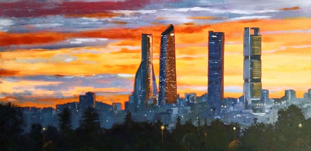 MADRID SKYLINE Acrylic Canvas Landscaping