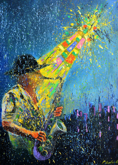 Jazz night Oil Canvas Others