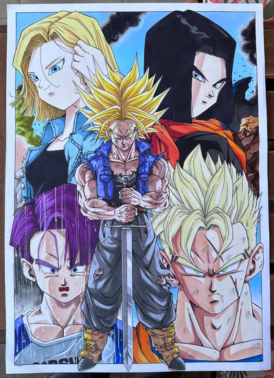 Título: “Trunks del Futuro: La Rebelión Contra los Androides” Making Pen