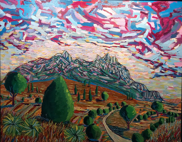 Montaña de Montserrat Oil Panel Landscaping