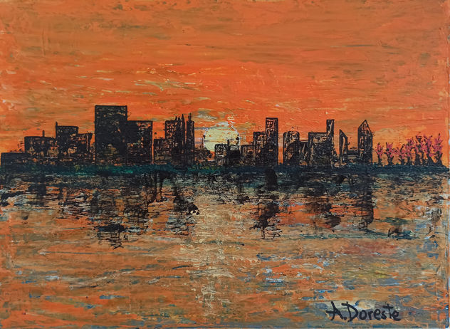Crepúsculo sobre la ciudad
