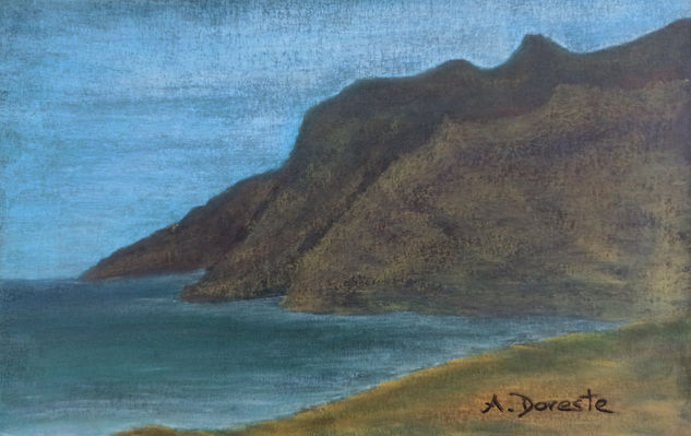 Acantilados al amanecer Pastel Papel Paisaje