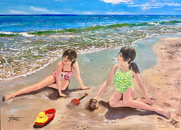 Días de verano Oil Canvas Figure Painting