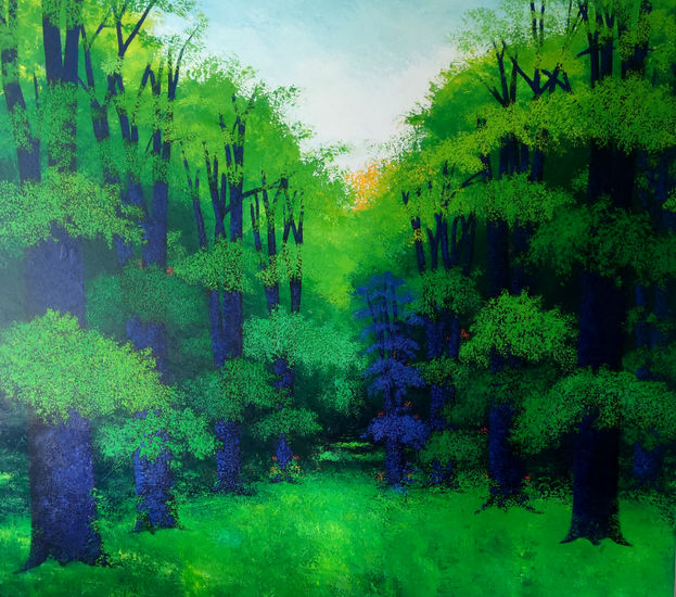 BRISAS SOÑADORAS Acrílico Lienzo Paisaje