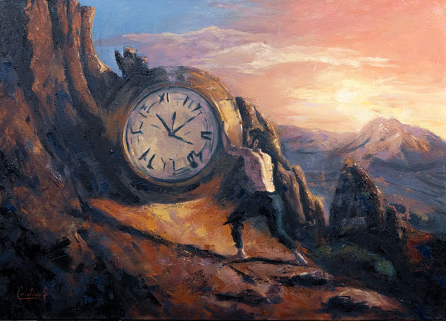 The Eternal Climb Oil Canvas Landscaping