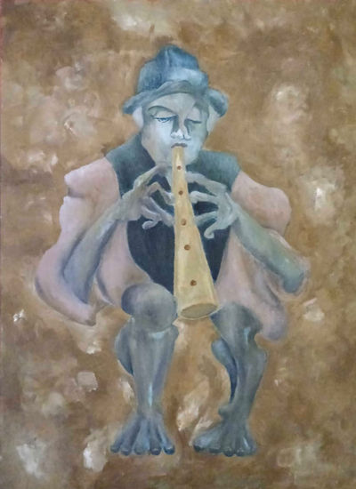 Melodia Aymara Acrylic Canvas Figure Painting