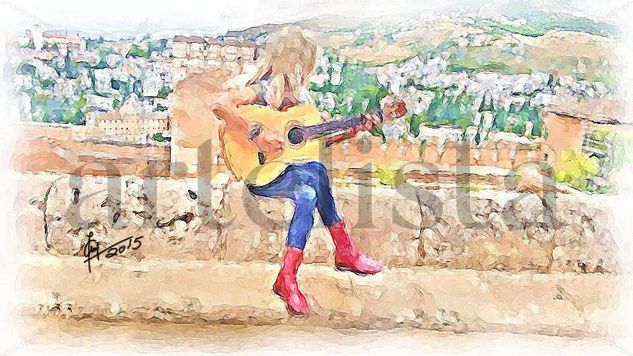 El sonido de la Alhambra Acrylic Paper Landscaping