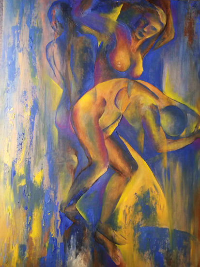 Sol, luna y tierra. Serie Mareas Óleo Otros Desnudos