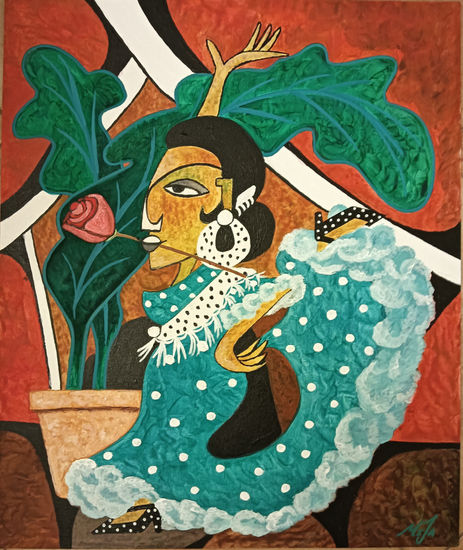 La flamenca Acrílico Lienzo Otros
