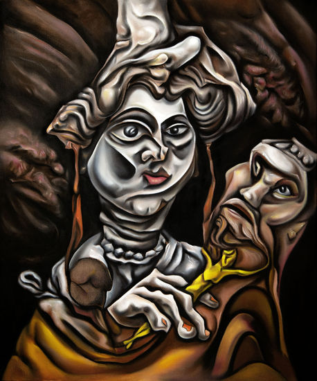 Funerary Óleo Lienzo Figura