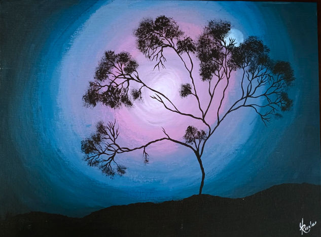 Nostalgia en azul Acrylic Canvas Landscaping