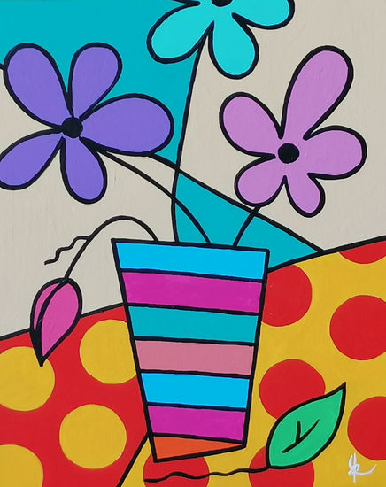 Flor Acrylic Panel Floral Painting