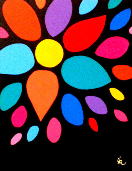 México Acrylic Panel Floral Painting