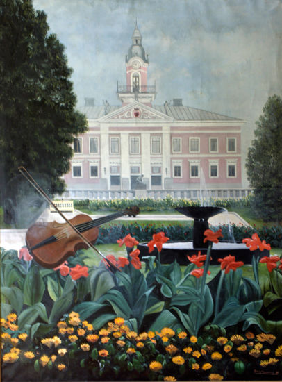 "El espíritu del compositor" Oil Canvas Landscaping
