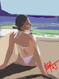 Chica de espaldas...