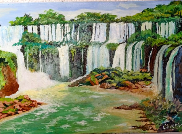 Cataratas del iguazú Oil Canvas Landscaping