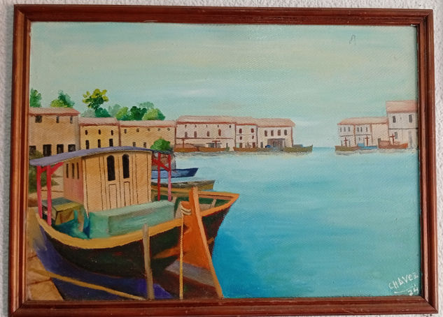 Lancha de Venecia Óleo Otros Paisaje