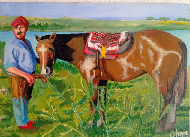 Estanciero de campo Óleo Otros Paisaje