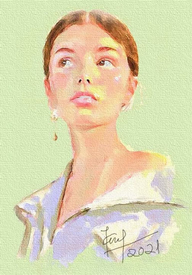 Isabel Óleo Lienzo Retrato