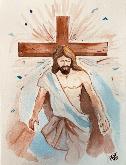 JESUS LIBRE Acuarela Papel Otros
