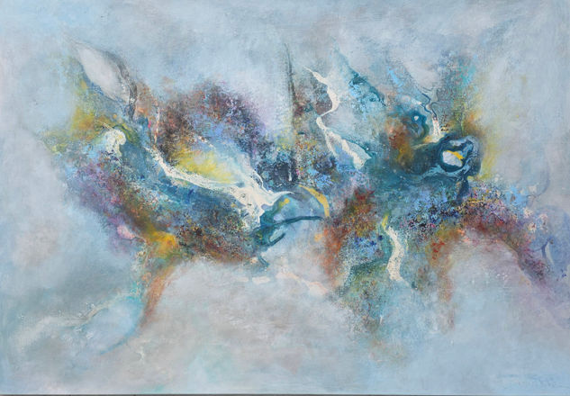 De dentro hacia afuera - inside out Acrylic Canvas Marine Painting