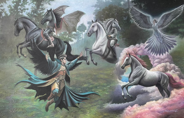 "Equus" Pastel Card Animals