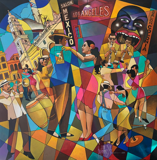 Danzón Acrylic Canvas Figure Painting