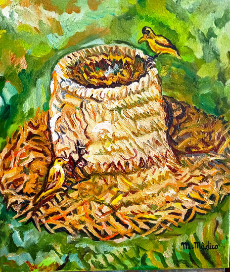 Sombrero De Paja Óleo Lienzo Bodegones