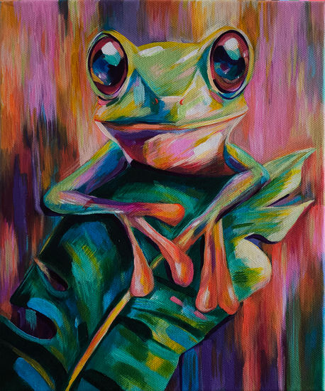 Ranita Acrylic Canvas Animals