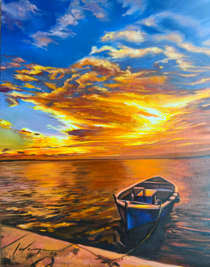 Atardecer Óleo Lienzo Paisaje