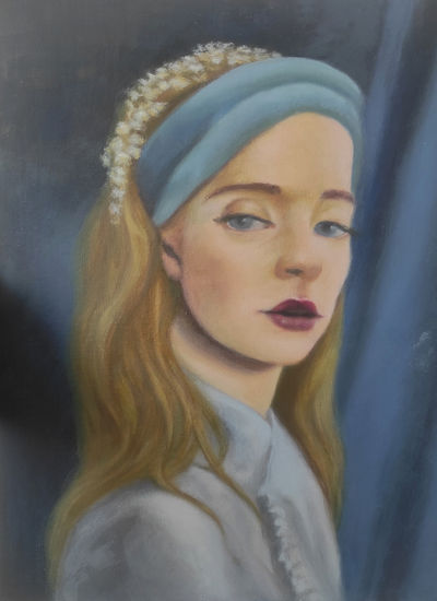 Azul love MyndiN. Oil Canvas Portrait