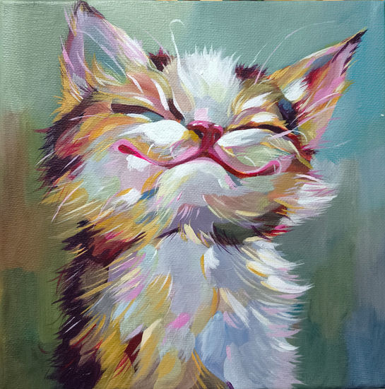 Gatito Acrylic Canvas Animals