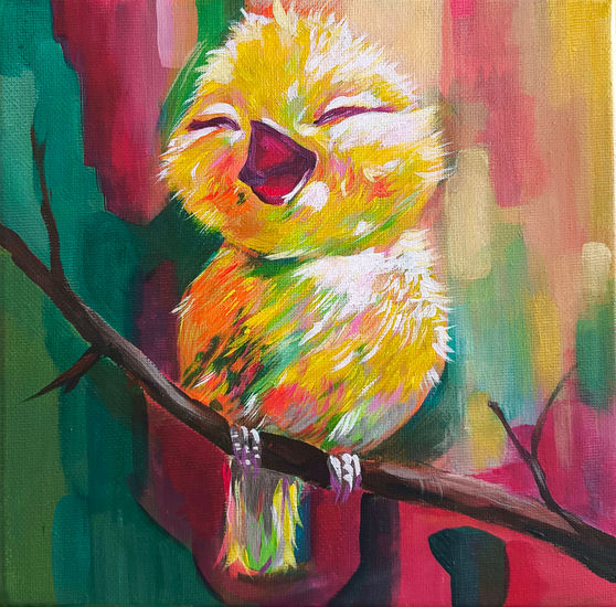 Cantando Acrílico Lienzo Animales