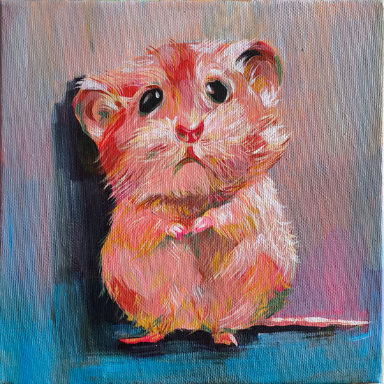 Hamster Acrílico Lienzo Animales