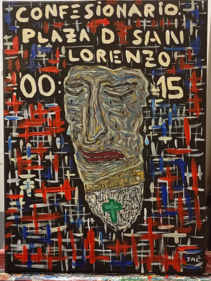 Mujer de negro. Sábado Santo Acrylic Canvas Portrait